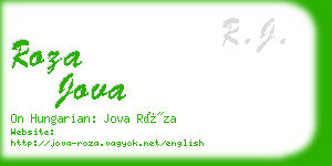 roza jova business card